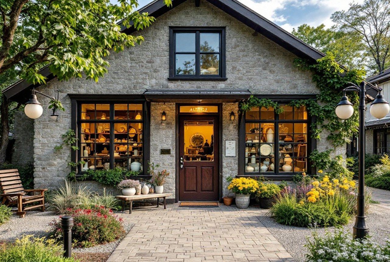 Exterior or gallery view of Alfred Ceramic Art Museum, Alfred, New York