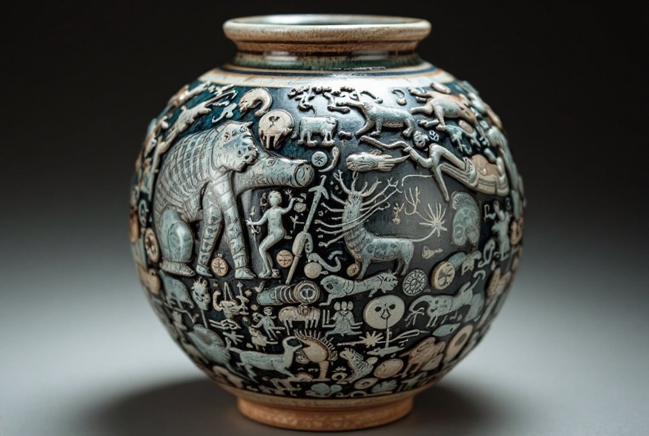 A characteristic Ardmore piece showing its dense animal and figure imagery