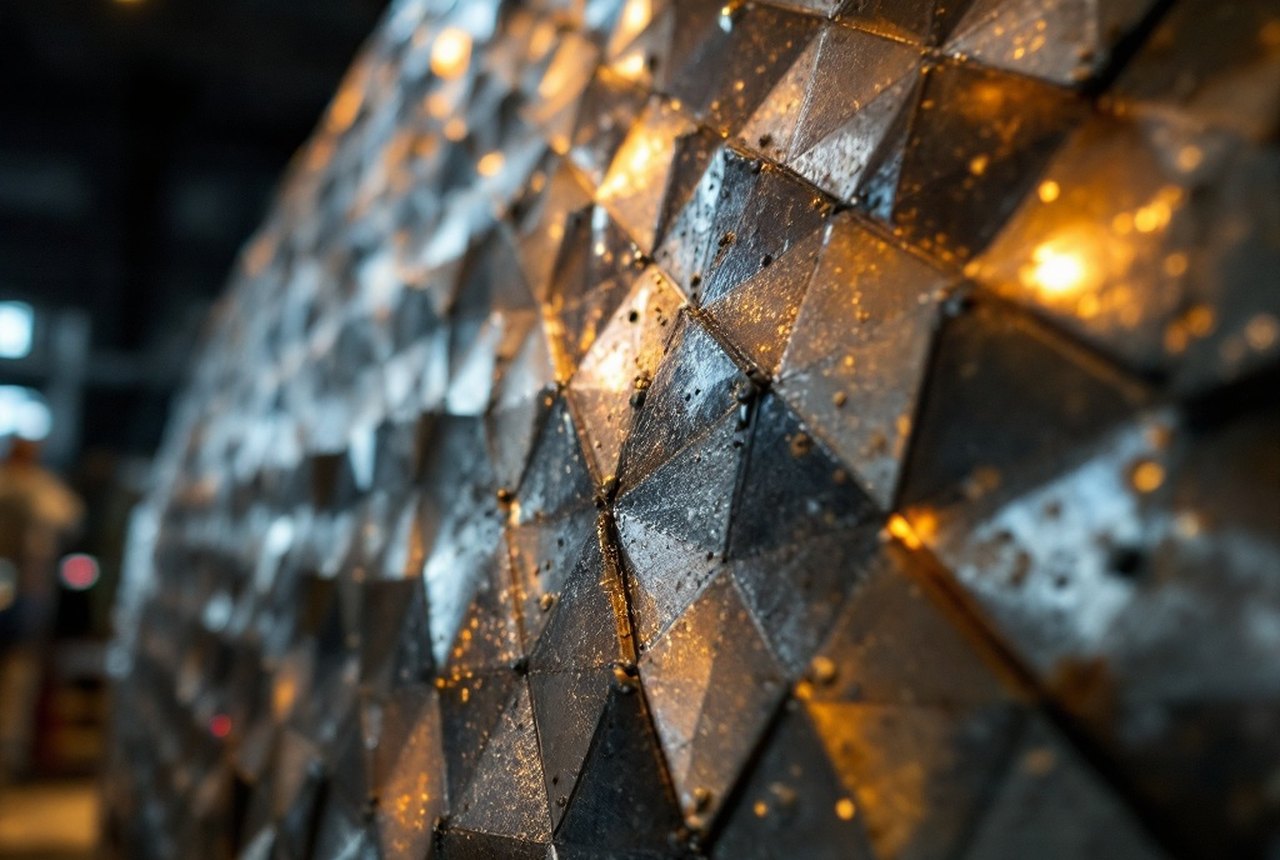 Space Shuttle heat shield tiles on underside of orbiter