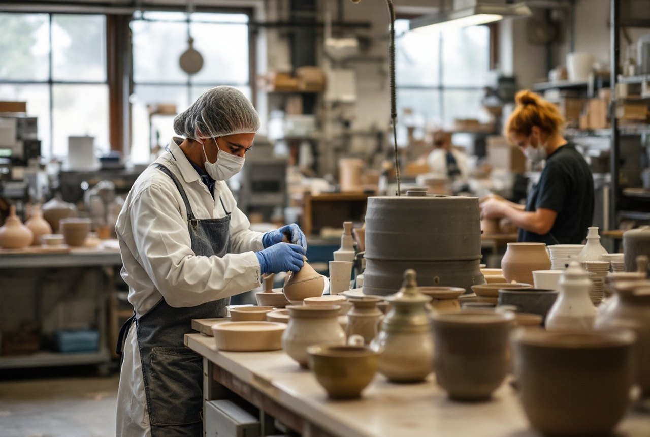 Laboratory or kiln shot at Alfred University or Penn State ceramic research facility
