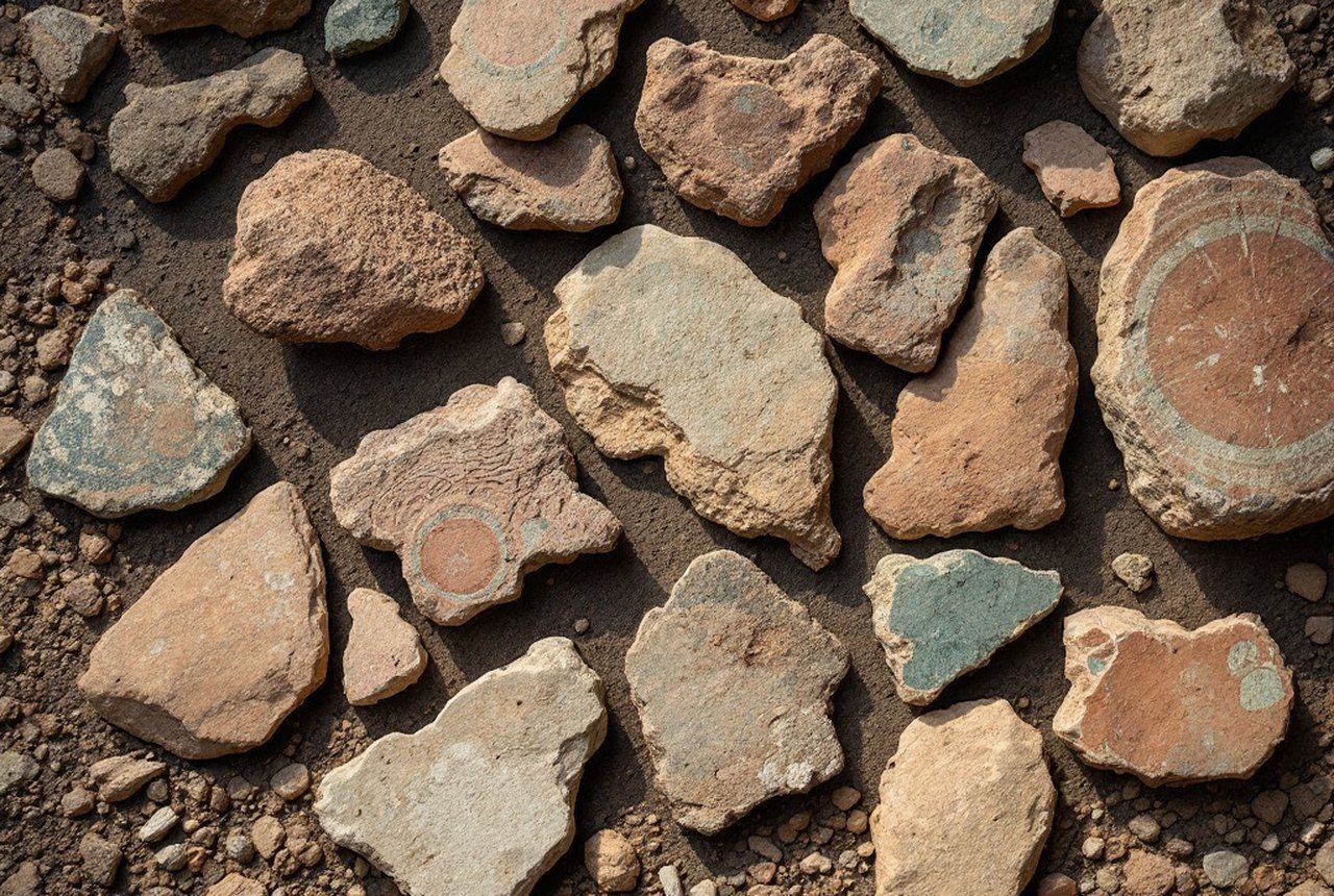 Archaeological pottery sherds from an Anatolian/Turkish site